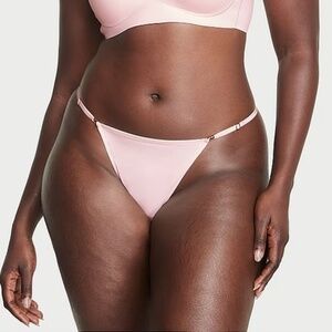 Victoria's Secret Love Cloud Adjustable String Thong Panty Purest Pink M NEW